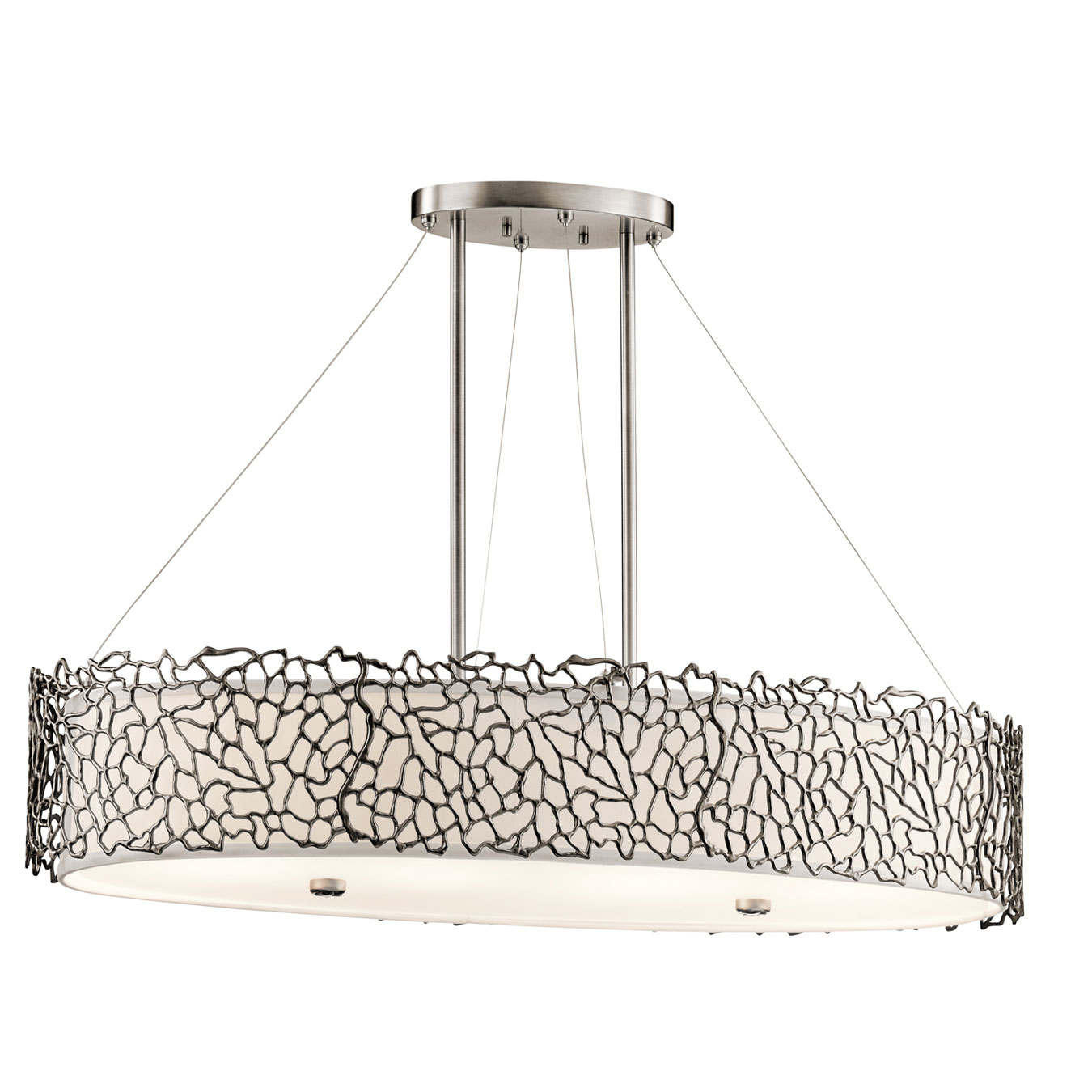 ELSTEAD Silver Coral KL-SILVER-CORAL-ISLE 4 Light Oval Island Light
