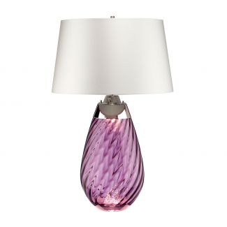 ELSTEAD Lena LENA-TL-L-PLUM-OWSS 2 Light Large Plum Table Lamp with Off-white Shade