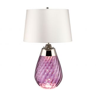 ELSTEAD Lena LENA-TL-S-PLUM-OWSS 2 Light Small Plum Table Lamp with Off-white Shade
