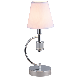 COSMOLIGHT T01193CH-WH Lampa stołowa LIVERPOOL Srebrny
