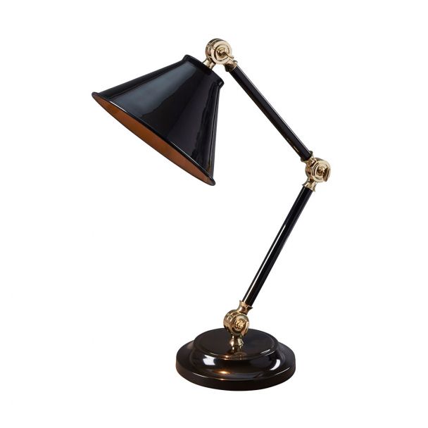 ELSTEAD Provence Element PV-ELEMENT-BPB 1 Light Mini Table Lamp - Black/Polished Brass