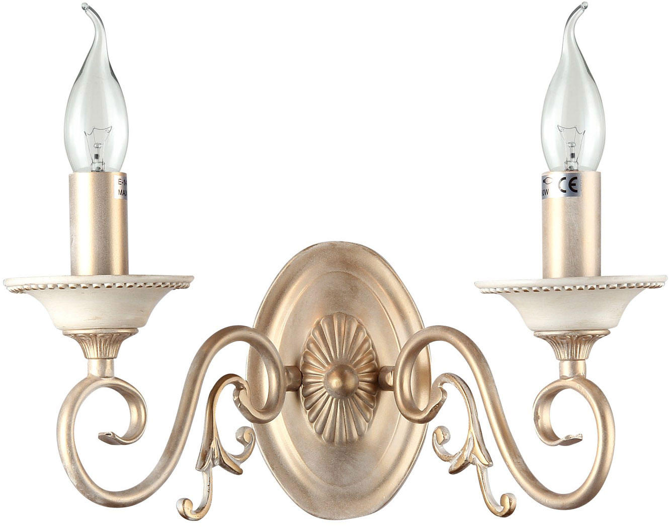 MAYTONI ARM337-02-R Elegant Perla Wall Lamp Cream with Gold